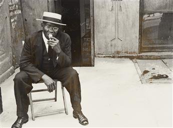 HELEN LEVITT (1913-2009) N.Y. (two women with dog) * N.Y. (man with hat) * N.Y. (horse-drawn cart).